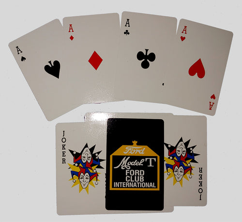 Set of playing cards with MTFCI logo